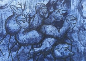 Lithographie réalisée par Pier Sparta, illustrant son projet